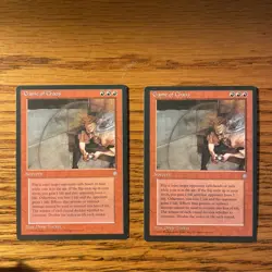 MTG: Vintage Red ‘95 Ice Age 75 Card Lot: 60 Cards Plus 15 Lands & Empty Starter - Image 3
