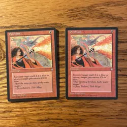 MTG: Vintage Red ‘95 Ice Age 75 Card Lot: 60 Cards Plus 15 Lands & Empty Starter - Image 4