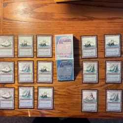MTG: Vintage Blue Ice Age Lot W/ Booster Box And Rules: 60 Cards Plus 15 Islands - Image 2