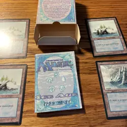 MTG: Vintage Blue Ice Age Lot W/ Booster Box And Rules: 60 Cards Plus 15 Islands - Image 4