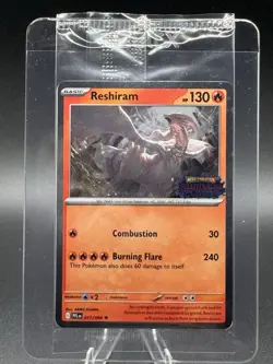 Sealed Reshiram 017/094 Phantasmal Flames Stamped Black Star Promo Card - Image 1