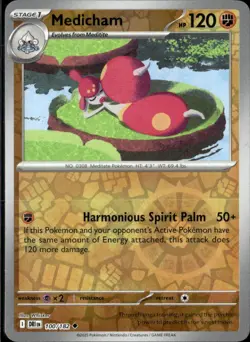Pokemon Medicham 100/182 Destined Rivals Reverse Holo Uncommon 5 Card Lot - Image 1