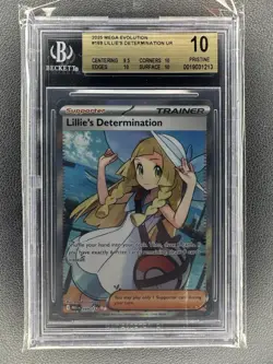 Pokemon 2025 Mega Evolution Lilie's Determination Full Art Card 169/132 BGS 10 - Image 1