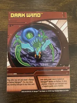 Bakugan Card - Dark Wind - Red Ability Card - BA555 - 28/48n - 2008 - Image 1