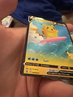 Pokemon Card - Celebrations Classic Collection 008/025 - SURFING PIKACHU (holo) - Image 3