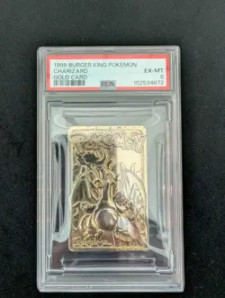 CHARIZARD 23K GOLD PLATED CARD PSA 6 NM NEAR MINT 1999 BURGER KING POKEMON - Image 1