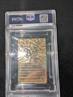 CHARIZARD 23K GOLD PLATED CARD PSA 6 NM NEAR MINT 1999 BURGER KING POKEMON - Image 3