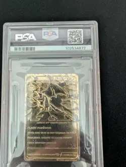 CHARIZARD 23K GOLD PLATED CARD PSA 6 NM NEAR MINT 1999 BURGER KING POKEMON - Image 4