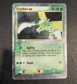 Scyther ex 102/109 Holo Rare EX Ruby & Sapphire Pokemon Card - LP/MP - Image 1