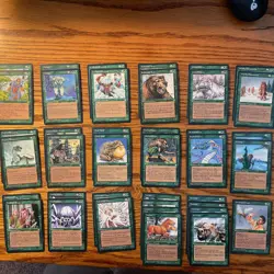 MTG: Vintage 92 Card Green Ice Age ‘95 Lot - Curated Green Library Or Play - Image 4