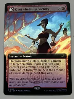 MTG Avatar: TLE Overwhelming Victory Instant - Lesson RARE FOIL #0196 - Image 1