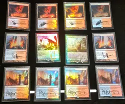 High-End MTG FOIL SIGNED LAND SET Scalding Tarn, Expeditions, Flooded Strand EDH - Image 1