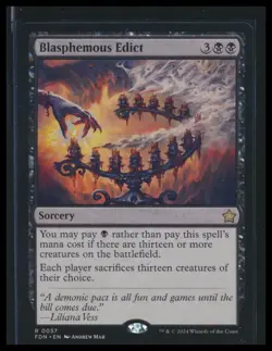 MTG- Blasphemous Edict- Foundations- Rare - Image 1