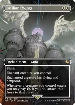 MTG Commander: FINAL FANTASY - Brilliant Wings FOIL Borderless (0454) NM - Image 1