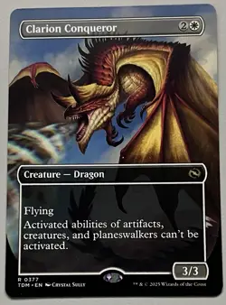MTG Tarkir: Dragonstorm Clarion Conqueror Creature - Dragon RARE REGULAR #0377 - Image 1