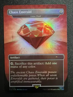 Magic the Gathering Red Chaos Emerald (Lotus Petal) 7032 Secret Lair Drop Sonic - Image 1
