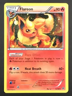 Pokemon TCG Flareon 13/98 XY Ancient Origins Cosmos Holo 2015 LP - Image 1