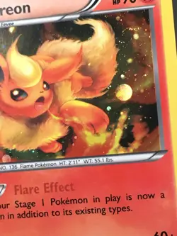 Pokemon TCG Flareon 13/98 XY Ancient Origins Cosmos Holo 2015 LP - Image 2