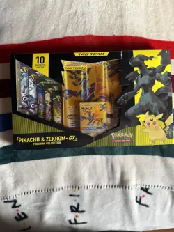 Pokemon TCG Pikachu & Zekrom-GX Premium Collection Box ( READ DESCRIPTION) - Image 1