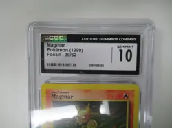 1999 Pokemon Fossil Magmar 39/62 CGC 10 - Image 2
