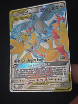 Moltres & Zapdos & Articuno GX (Full Art) 66/68 Hidden Fates Holo Pokemon TCG NM - Image 2