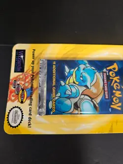 1999 WOTC Pokemon Base Set Sealed Booster Blister Pack Blastoise - Image 4