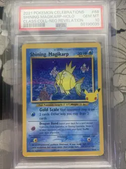 2021 POKEMON CELEBRATIONS CLASSIC COLLECTION #66 SHINING MAGIKARP-HOLO PSA 10 - Image 1
