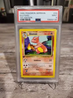 1999 Pokemon German 1st Edition Base Set 24 Charmeleon Glutexo PSA 9 MINT - Image 1