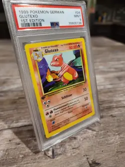 1999 Pokemon German 1st Edition Base Set 24 Charmeleon Glutexo PSA 9 MINT - Image 2