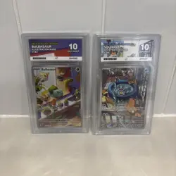 Pokemon Stellar Crown Bulbasaur 143/142 Squirtle 148/142 Ace 10 - Image 1