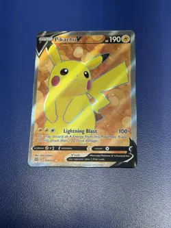 Pokemon Pikachu V (Full Art) 157/172 Ultra Rare SWSH09: Brilliant Stars LP - Image 1