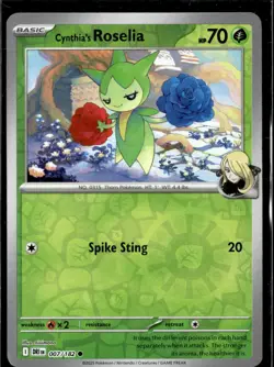 Pokemon Cynthia's Roselia 7/182 Destined Rivals Reverse Holo - Image 1