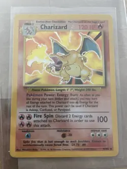 1999 Pokemon Charizard Holo 4/102 Base Set Unlmtd WOTC Vintage Original Iconic - Image 1