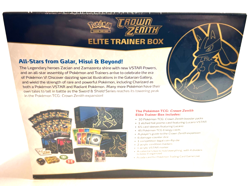 POKEMON ELITE TRAINER BOX CROWN ZENITH ETB - NEW - SEALED W/CASE AWESOME ! - Image 3