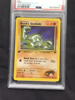 Pokemon: Gym Challenge 1st Edition Common: Brock's Geodude 68/132 PSA 9 - Image 2