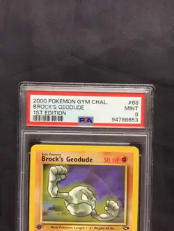 Pokemon: Gym Challenge 1st Edition Common: Brock's Geodude 68/132 PSA 9 - Image 3