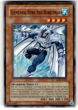 Yugioh Elemental Hero Neo Bubbleman SOI-EN004 Common Unlimited NM - Image 1