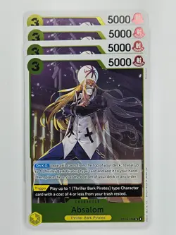 One Piece - 4x OP14-100 Absalom - Rare - Image 1