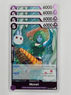 One Piece - 4x OP14-074 Monet - Rare - Image 1
