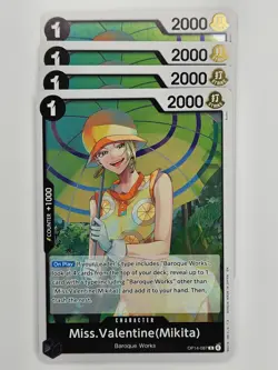 One Piece - 4x OP14-087 Miss.Valentine(Mikita) - Rare - Image 1