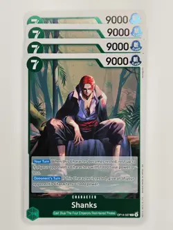 One Piece - 4x OP14-027 Shanks - Rare - Image 1