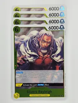 One Piece - 4x OP14-108 Silvers Rayleigh - Rare - Image 1