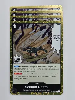 One Piece - 4x OP14-096 Ground Death - Rare - Image 1