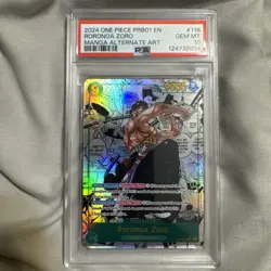 Roronoa Zoro Manga Alt Art PSA10 PRB-01 One Piece English - Image 1
