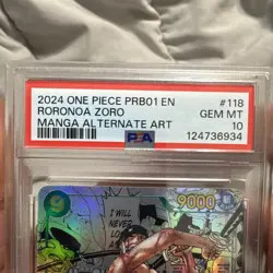 Roronoa Zoro Manga Alt Art PSA10 PRB-01 One Piece English - Image 2