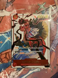 Monkey D Luffy ST01-012 3rd Anniversary Winner Promo Prize Set Sealed One Piece - Image 1