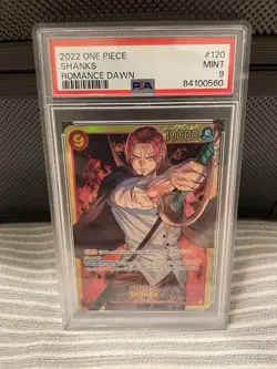 PSA 9 2022 One Piece Shanks OP01-120 SEC Romance Dawn English - Image 1