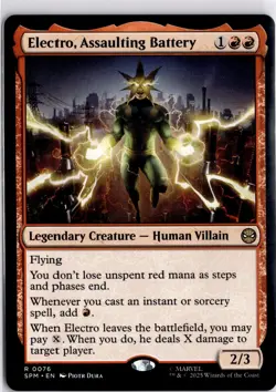 Electro, Assaulting Battery Marvel's Spider-Man Regular MTG Trading Card TCG - Image 3