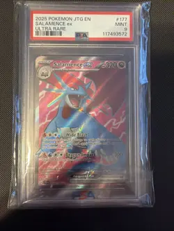 Pokemon TCG Salamence EX Journey Together Ultra Rare Holo Card 177/159 PSA 9 - Image 1