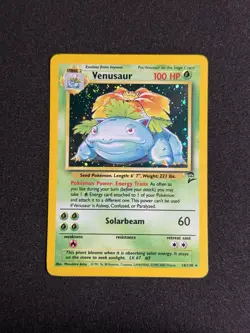 Venusaur 18/130 Holo Rare Base Set 2 Pokemon Card SWIRL - Image 1